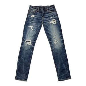 American Eagle AirFlex Skinny Jeans 28x30 Distressed Medium Wash